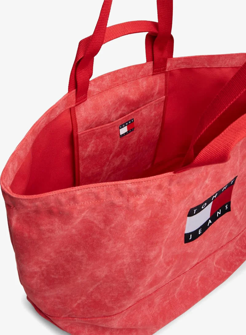 TOMMY JEANS  Wavy Flag Canvas Tote Bag for Women | Best Price UAE